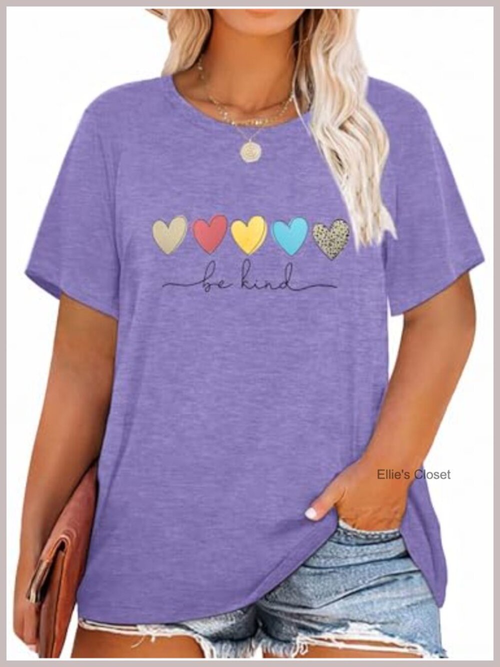 Plus Size Kindness Graphic Tee Short Sleeve Casual Cotton Blend